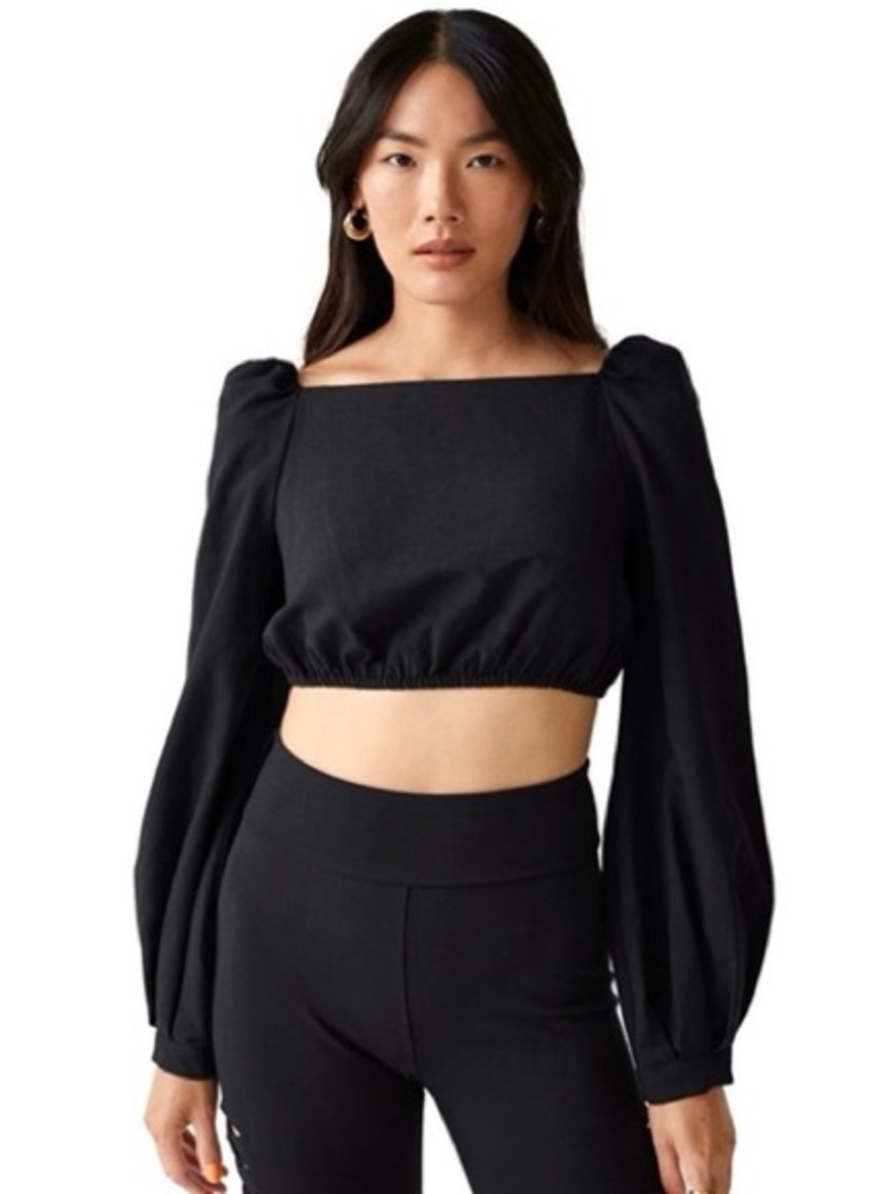 & Other Stories Balloon Sleeve Crop Top
